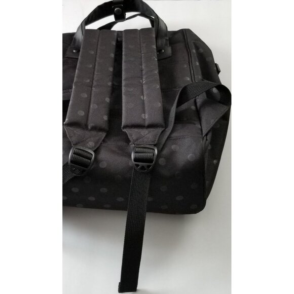 Heritage Travelware Polka Dot 15" Laptop Backpack Black Multi Compartments NWT - Picture 6 of 9
